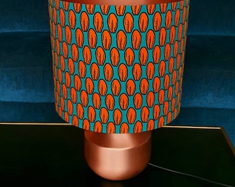 Handmade home decor Ceiling table drum pendant Lampshade 20cm 25cm 30cm 40cm 70cm - Orange and blue