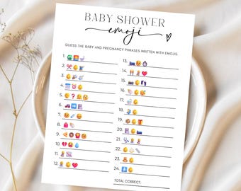 Baby Shower Emoji Game, Baby Sprinkle Activity (PDF Download)