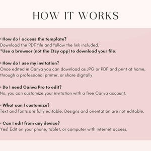 Girl's 3rd Birthday Invitation, Pink Balloons, Editable Canva (Digital Download) image 6