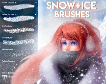 Christmas Brushes Set 30+ (Ice, Snow, Texture, Icicles and so on) for Procreate