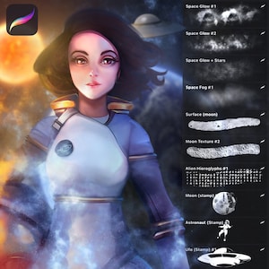 Galactic Brushes for Procreate (Space, Galaxy, Aliens and so on)
