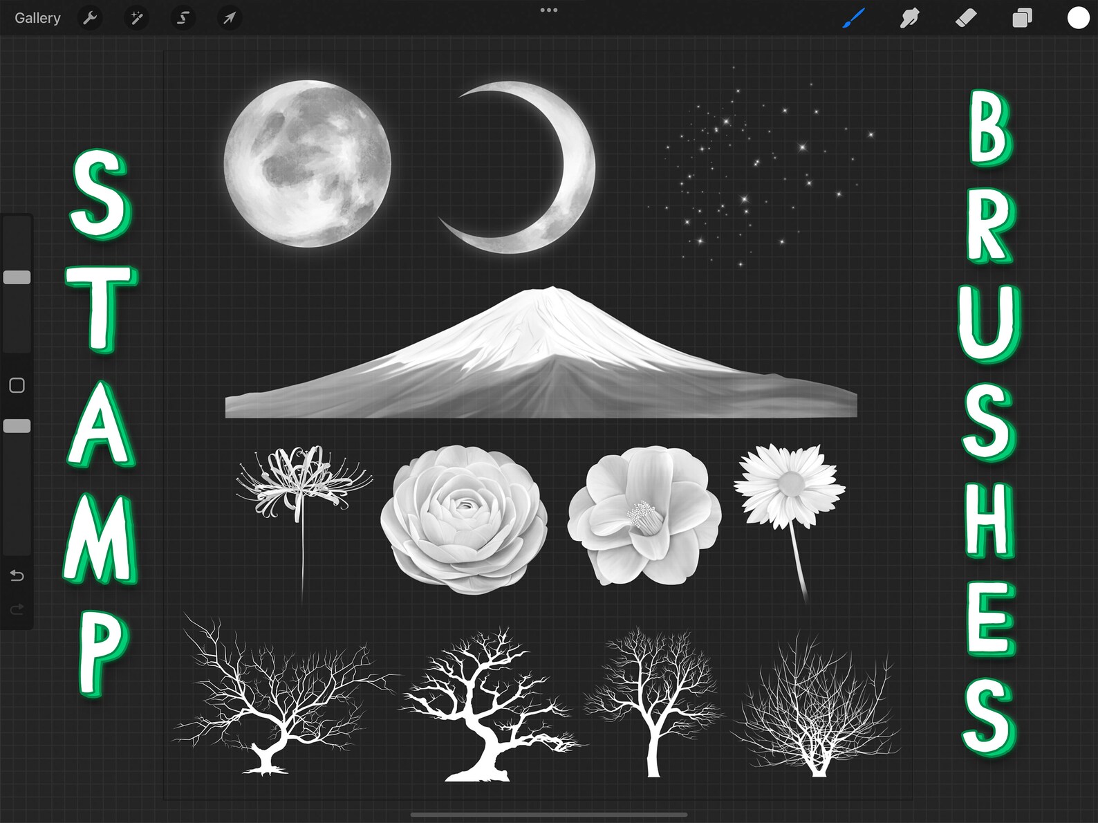 Japanese Forest Brush Set for Procreate - Etsy