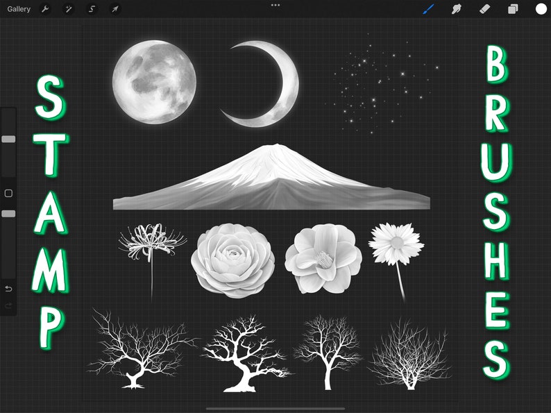 Japanese Forest Brush Set for Procreate - Etsy
