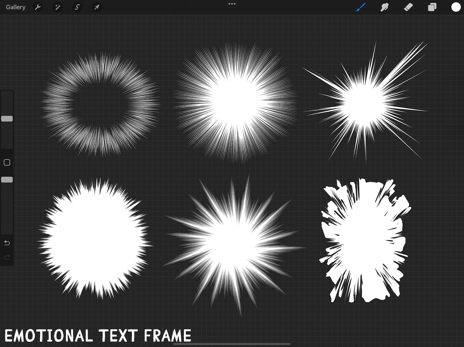 100 Manga Brush Set for Procreate A Lot of Brushes, Textures and Stamps