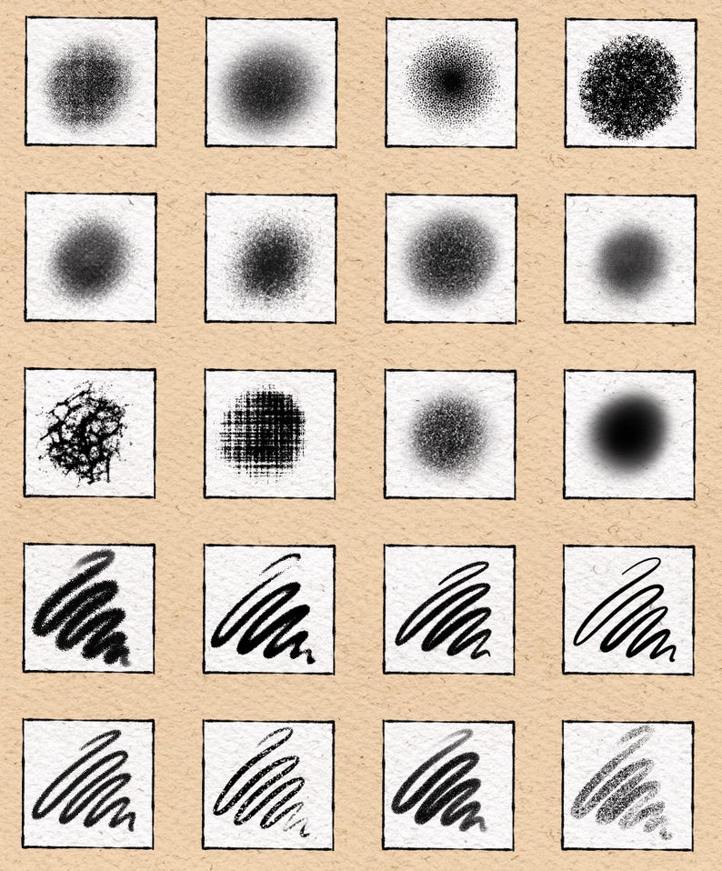 70 Procreate tatueringsborstar: Stipple Shader, Traditional, Dotwork och Shading Set för Procreate bild 10