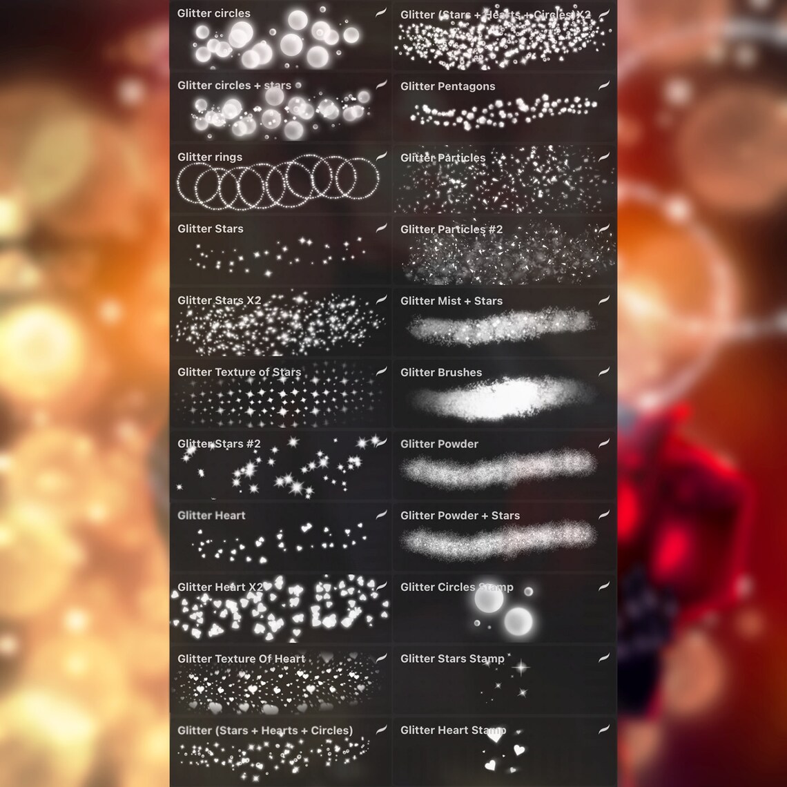 Glitter Brushes for Procreate - Etsy