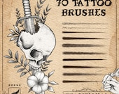 70 Procreate Tattoo Brushes: Stipple Shader, Traditional, Dotwork & Shading Set for Procreate