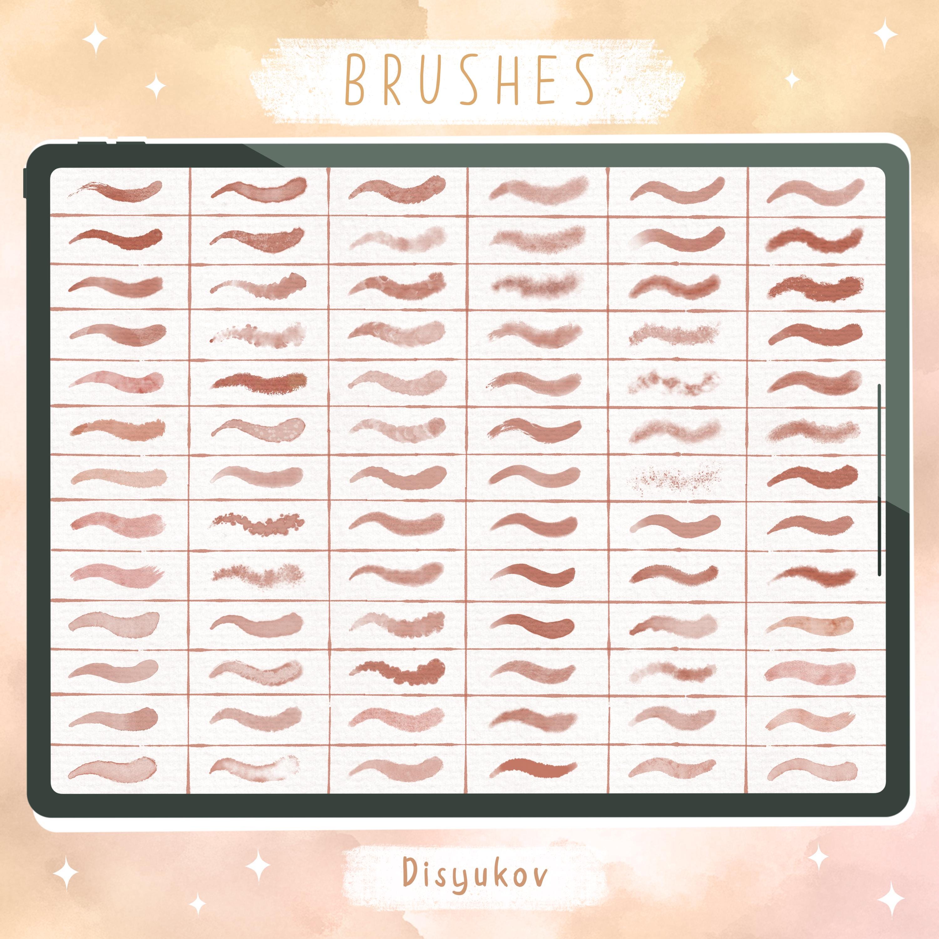 100 Realistic Watercolor Brushes for Procreate – Paper and Canvas ...