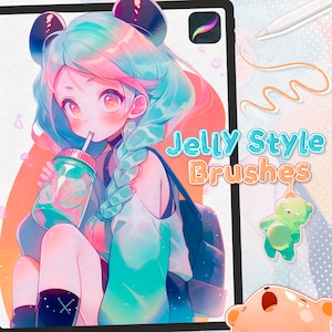 Jelly Style Brushes for Procreate | Character Lineart, Sketch and Coloring Brushes for Ipad