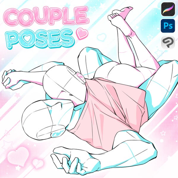 Base Couple Poses Drawing - Etsy