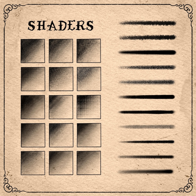 70 Procreate tatueringsborstar: Stipple Shader, Traditional, Dotwork och Shading Set för Procreate bild 3