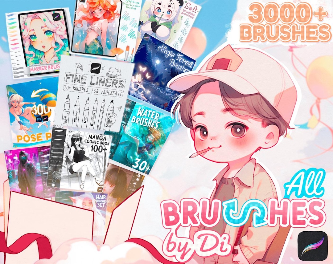 Over 3000+ Procreate Brushes by Di | Whole Store Bundle - Etsy