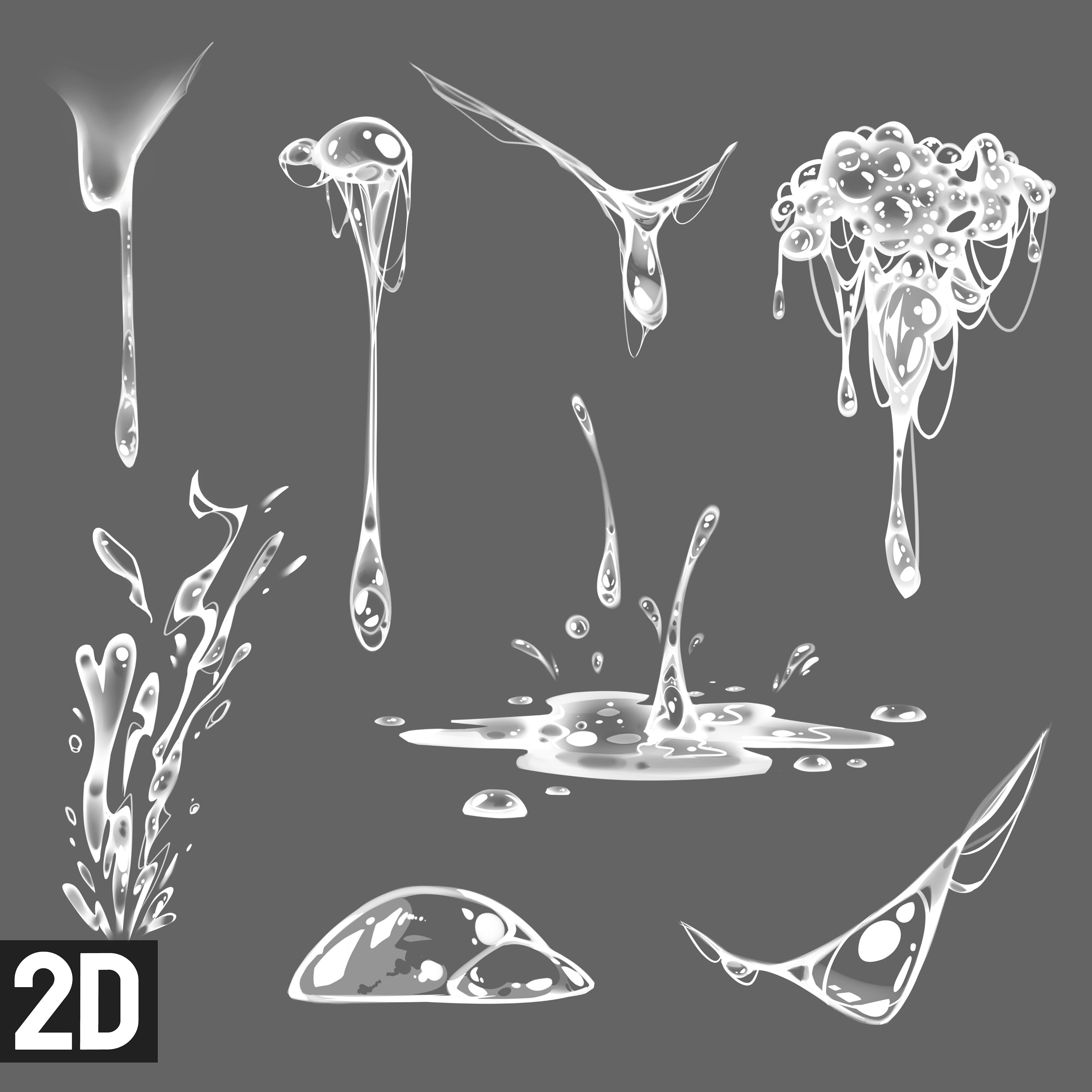 Milk Brushes for Procreate realistic 2D 2 Etsy