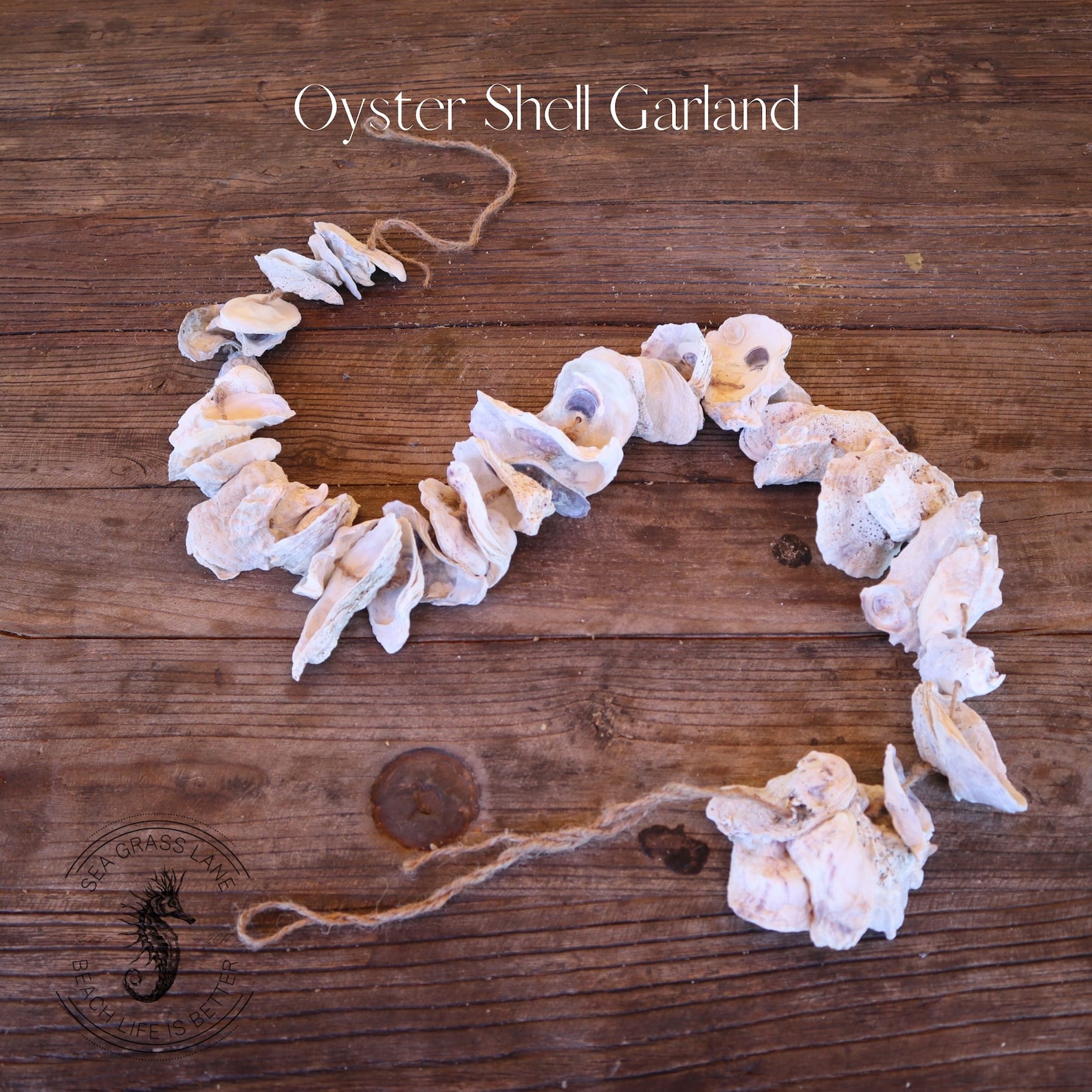 Oyster Garland Oyster Shells Table Runner Shell Garland Etsy