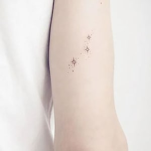 Little Star Minimalist Temporary Tattoo - Star Sticker For Girl - Gift For Tattoo Lover - Small Vintage Temporary Sticker