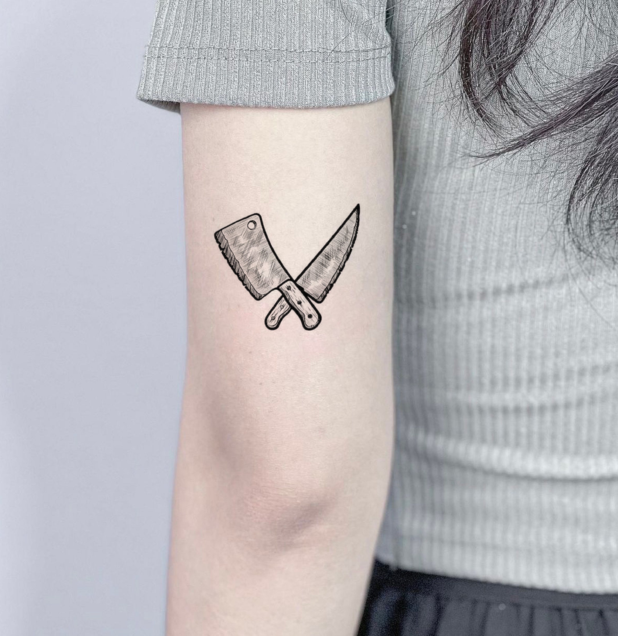 Tattoo uploaded by jywicked • Fork and knife tattoo by Nessa PUSKAS  https://www.instagram.com/nessa.puskas/ • Tattoodo