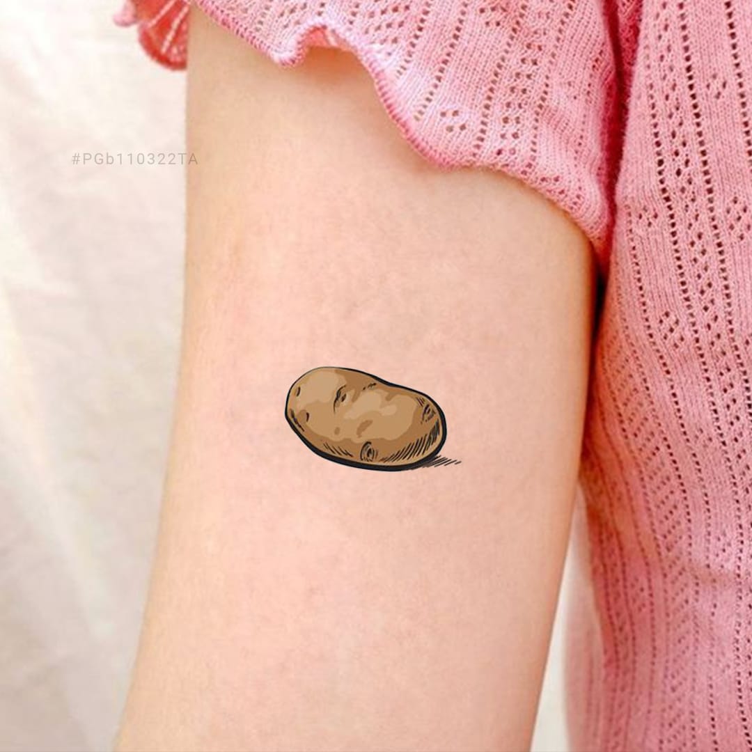 Potato Temporary Tattoo Fake Tattoo Tattoo Artist Gift Etsy