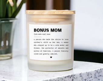 Bonus Mom Definition, Stepmom Gift Candle, Bonus Mom Gift, Stepmother, Mother Appreciation, Stepmother Gift, Mothers Day Gifts, Mother Gifts