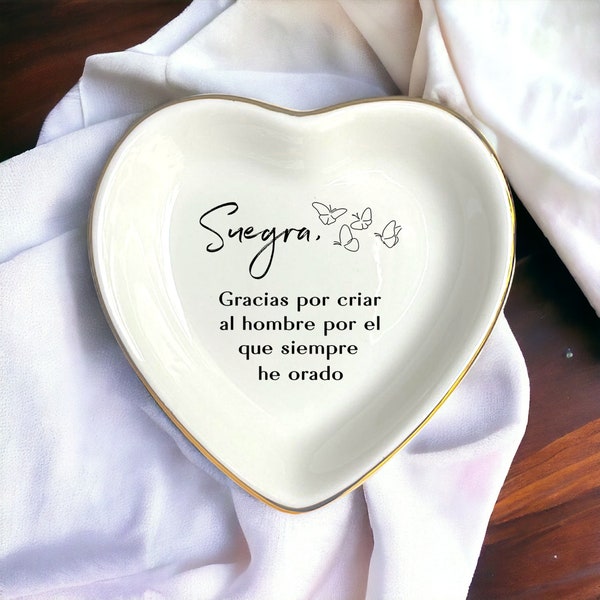 Para mi Suegra, Mother In Law Ring Dish, Jewelry Dish, Mother of the Groom Gift, Mother in law Wedding Gift,  Spanish Mother In Law Gift