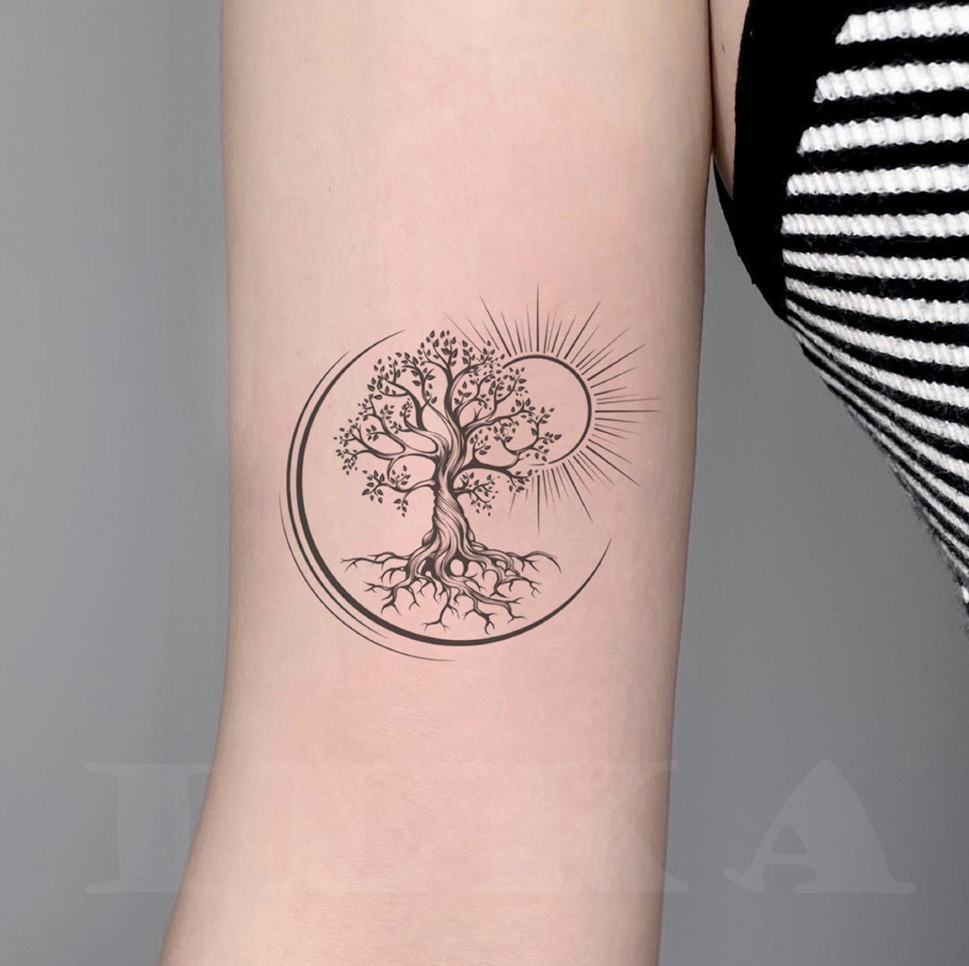 Tree of Life Temporary Tattoo, Life Tree Tattoo, Fake Tattoo, Tattoo Artist Gift, Removable