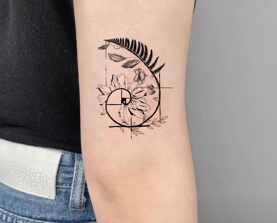 Fibonacci Temporary Tattoo, Fake Tattoo, Tattoo Artist Gifts, Festival  Tattoo, Waterproof Tattoo, Gift for Tattoo Lovers, Geometric Tattoos - Etsy  Australia