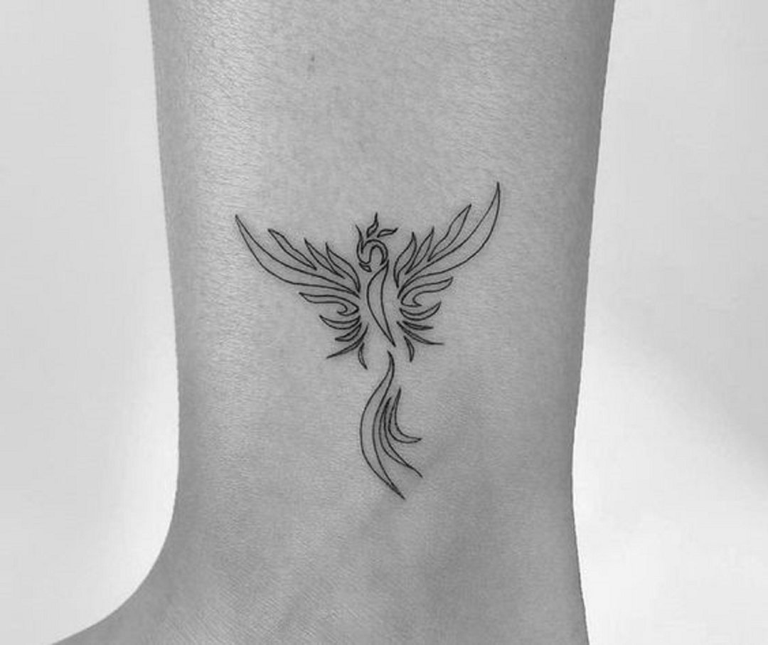 Phoenix Temporary Tattoo, Phoenix Rising From the Ashes, Fake Tattoo