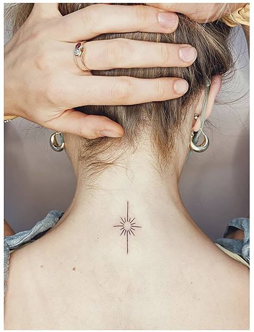 Star Tattoo Designs For Girls On Neck