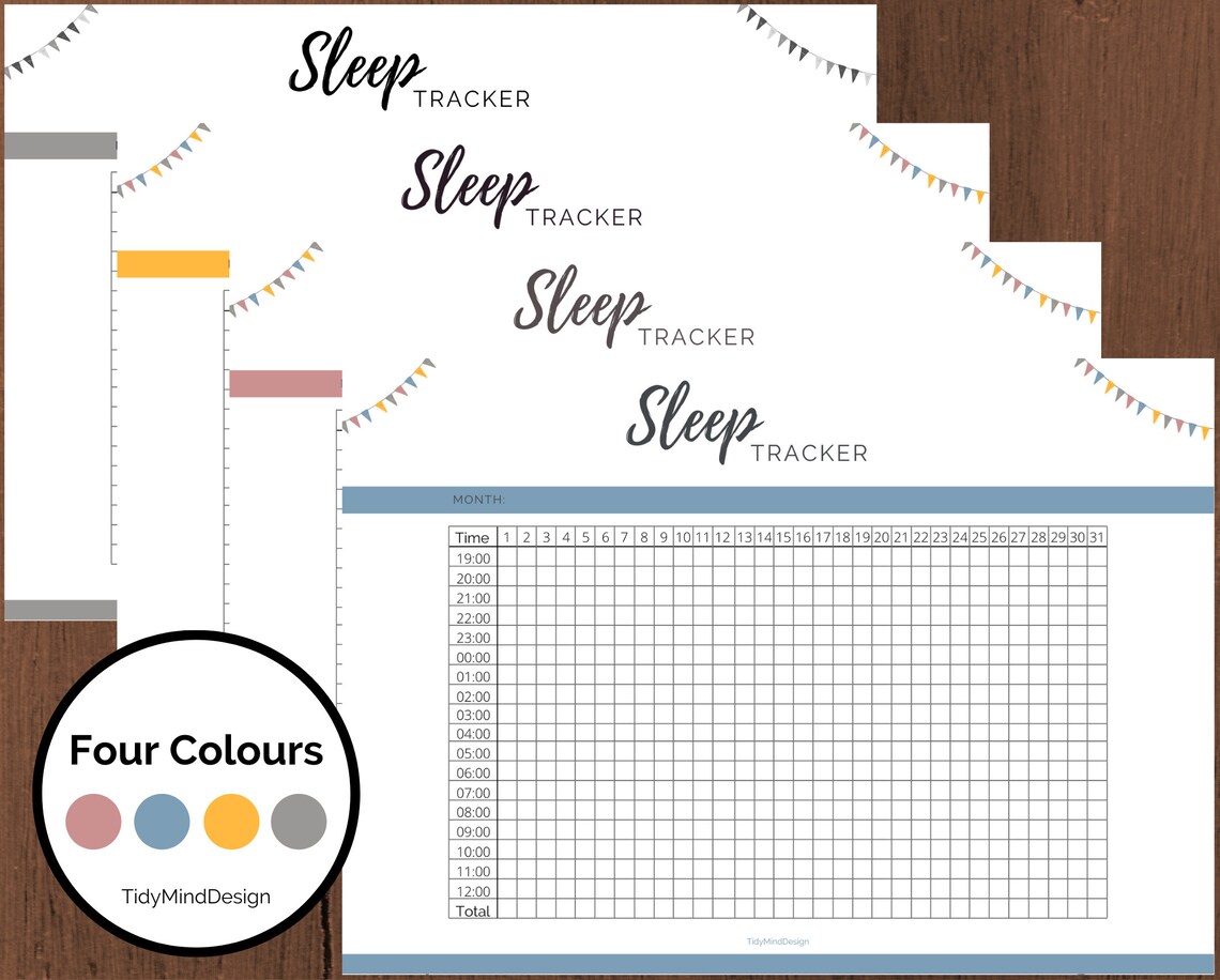 Monthly Sleep Tracker Printable | Sleep Log Template | Sleep Hours ...