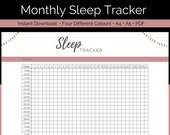 Monthly Sleep Tracker Printable | Sleep Log Template | Sleep Hours Journal | Sleep Analysis | Instant Digital Download | A4 A5 PDF