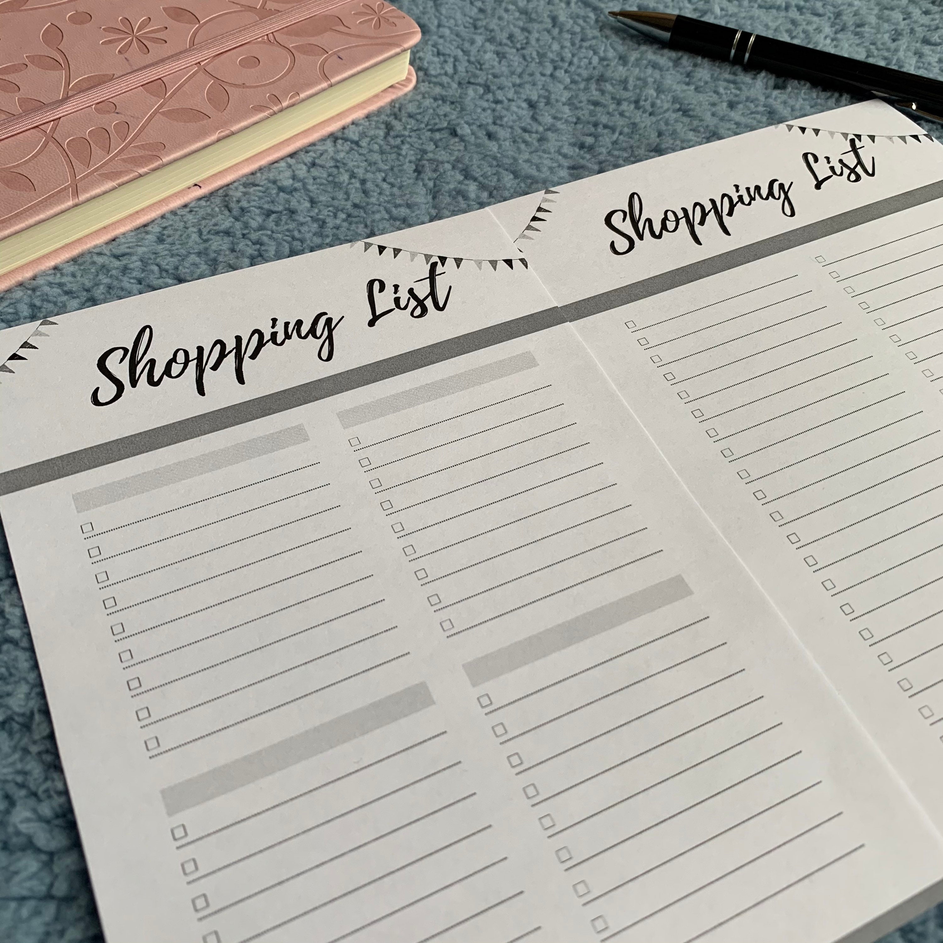 printable grocery list with categories shopping list etsy