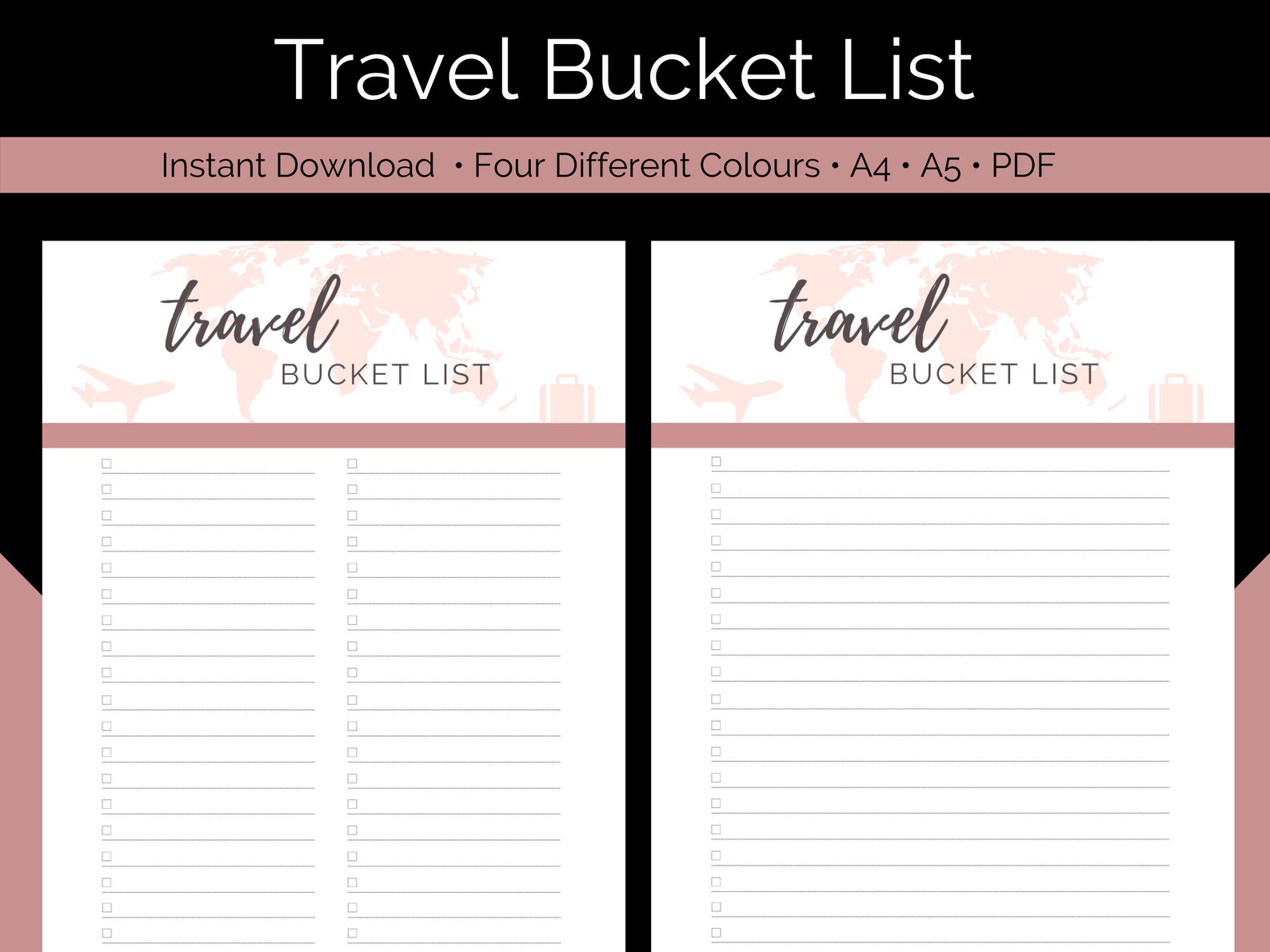 travel bucket list checklist