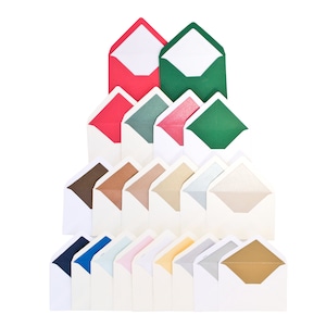 Sample Pack C7/75x110mm/4.33x2.95in Premium Quality Heavyweight Lined Envelopes |21 kleuren| Familie, Compliment, RSVP, Dank u, Gift, Xmas Card