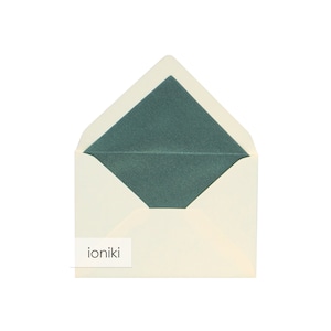 Texture della linea avorio Buste foderate 75x110mm / 5.12x3.74in, fodera: verde metallizzato / Premium Heavyweight 280gsm / Α7Invite, Famiglia, Complimento, Xmas Card