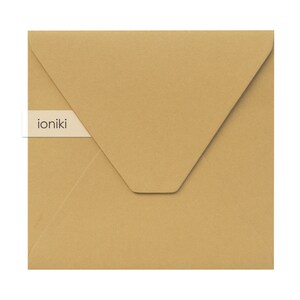 Envelopes Kraft 168x168mm/6,61x6,61 pol. | Envelope pesado de qualidade premium 160gsm | Casamento, batizado, festa, chá de bebê, convite de empresa