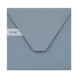 Envelopes azuis empoeirados 168x168mm/6,61x6,61in | Envelope pesado de qualidade premium 160gsm | Casamento, batizado, festa, convite para chá de bebê