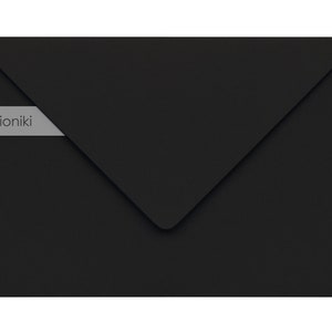 BLACK ENVELOPES WITH BUTTONS C5 (16.2 x 22.9 cm) – Set of 10