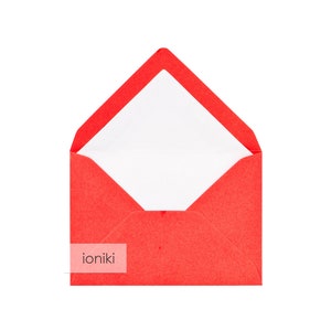 Rot Gefütterte Briefumschläge 95x130mm, 5,12x3,74in, Liner:weiß| Premium Qualität Schwergewicht Briefumschlag 220gsm| B7 Einladung,Familie,Kompliment,Weihnachtskarte