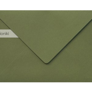 Sobres verde oliva oscuro de 160 x 220 mm (8,66 x 6,30 pulgadas) (C5), textura de puntos, gramaje superior de 160 g/m², tamaño A5, para invitaciones de boda, Navidad o fiestas