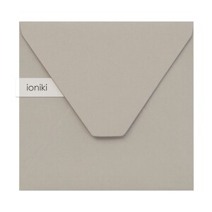 Envelopes Cinza 168x168mm/6,61x6,61in | Envelope pesado de qualidade premium 160gsm | Casamento, batizado, festa, chá de bebê, convite RSVP