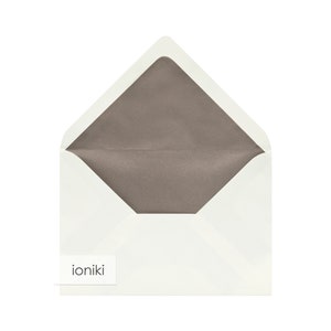 Envelopes forrados esbranquiçados 115 x 165 mm/6,50 x 4,53 pol. (C6), forro: caxemira | Peso pesado de qualidade premium 220 g / m² | Convite A6, família, cartão de elogio