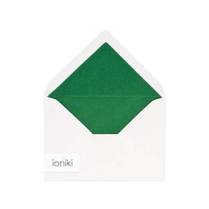 Linee incrociate bianche texture Buste foderate 95x130mm / 5.12x3.74in, liner: verde / Premium Heavyweight 280gsm / B7Invite, Famiglia, Complimento, Xmas Card