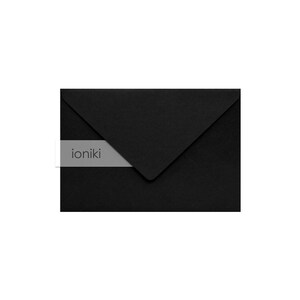 Enveloppes noires 75x110mm/4.33x2.95in (C7) | Enveloppe Poids Lourd de Qualité Premium 150gsm | A7 Famille, Compliment, RSVP, Cadeau, Carte de remerciement