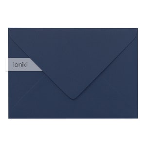 Enveloppes bleu marine 115 x 165 mm/6,50 x 4,53 pouces (C6), texture trait | Enveloppe épaisse premium 160 g | A6, invitation, famille, entreprise, carte RSVP