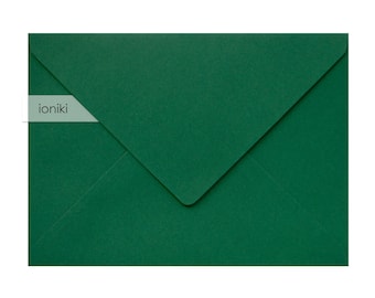 Forest Green Envelopes 160x220mm/8.66x6.30in (C5), line texture|Premium Heavyweight 160gsm | A5 Wedding Invitation, Christmas, Party Invite