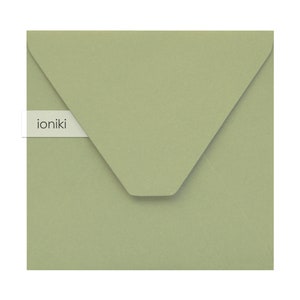 Envelopes verde oliva 168x168mm/6,61x6,61 pol. | Envelope pesado de qualidade premium 160gsm | Casamento, batizado, festa, convite para salvar a data