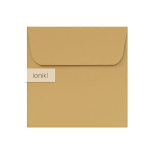Sobres Kraft de 125 x 125 mm (4,92 x 4,92 pulgadas) / Sobre cuadrado de gramaje extra de primera calidad de 160 g/m² / Para invitaciones, familiares, felicitaciones, RSVP y tarjetas de regalo