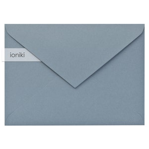 Sobres azul polvoriento de 133 x 183 mm (7,20 x 5,24 pulgadas) de gramaje extra de primera calidad de 160 g/m², B6, para invitaciones de boda, bautizos, para guardar la fecha, para la familia y para tarjetas RSVP