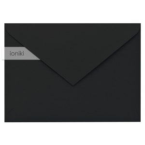 Sobres negros de 133 x 183 mm/7,20 x 5,24 pulgadas/Sobre de gramaje extra de calidad superior de 150 g/m²/B6 para invitaciones, tarjetas para guardar la fecha, familiares, de empresa y RSVP