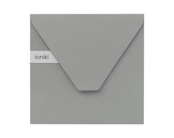 Dark Grey Envelopes 168x168mm/6.61x6.61in, line texture| Premium Heavyweight 160gsm | Wedding, Christening, Party, RSVP, Company Invitation