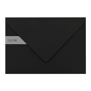 Enveloppes noires 115 x 165 mm/6,50 x 4,53 pouces (C6) | Enveloppe épaisse de qualité supérieure 150 g | Faire-part de mariage A6, famille, carte de compliments, RSVP